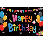 (70.8" x 47.2")Happy Birthday Backdrop/ 6pcs
