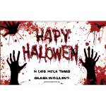 (5" x 7")Happy Halloween Backdrop/ 6pcs