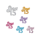 ''Sweet 15" Acrylic Charms/12Bags