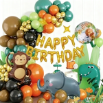 Jungle w Monkey/Elephant Balloon Garland Arch Kit/set