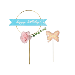 Assorted Happy Birthday Cake Topper w/Butterfly /dz