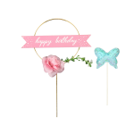 Assorted Happy Birthday Cake Topper w/Butterfly /dz - Image 3