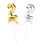 Number "1-0" Plastic Cake Topper/dz (SL/GD) - Image 2