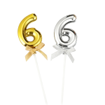 Number "1-0" Plastic Cake Topper/dz (SL/GD) - Image 6