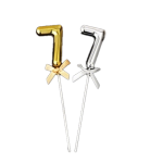 Number "1-0" Plastic Cake Topper/dz (SL/GD) - Image 7
