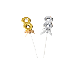 Number "1-0" Plastic Cake Topper/dz (SL/GD) - Image 8