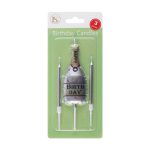 Champagne bottle Candle/12 packs (GD/SL/MULT)