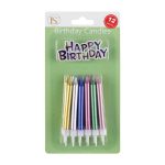 Birthday Candle Set/12 packs (SL/GD/MULT) - Image 2