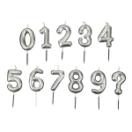 Gold/Silver #0-9 Number Candles /dz - Image 2
