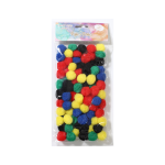 1" (25mm) Pom-Poms x80 Asst Colors/dz