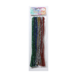 Chenille Stems: 6mmx30cm 35/pk Tinsel Glitter Pipe Cleaners - Image 2