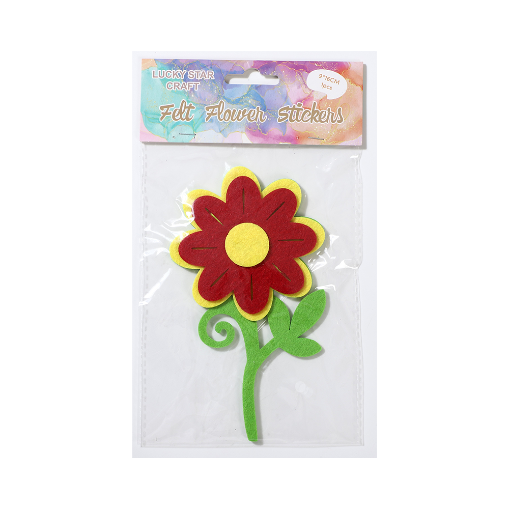 CRAFT-115 Felt Stickers Flower 1ct/dz - Image 1
