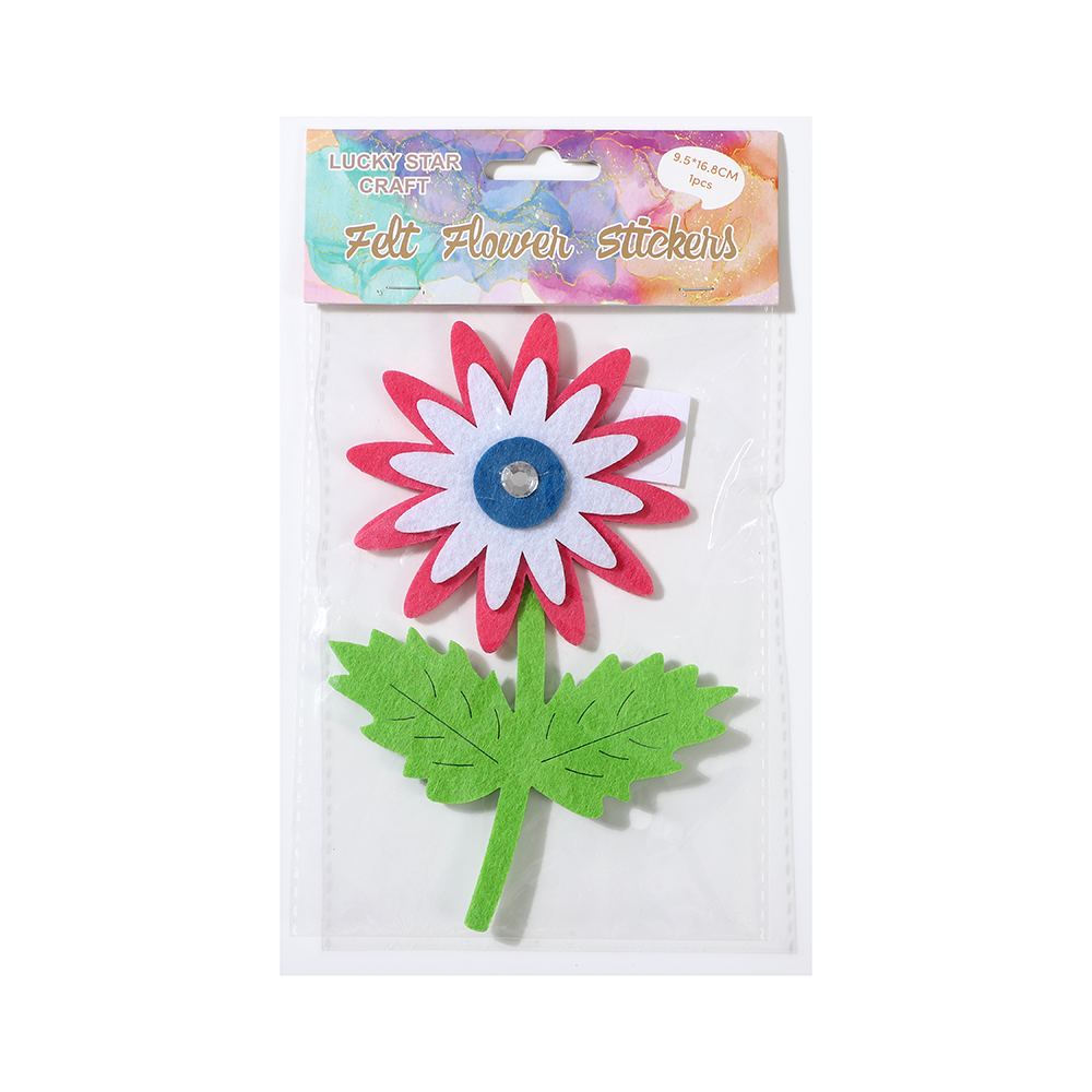 CRAFT-116 Felt Stickers Flower 1ct/dz - Image 1