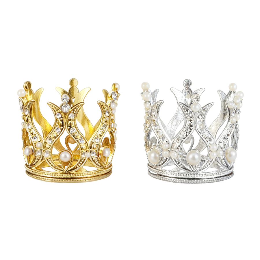 CWN-007 (2"W x 1.75"H) Metal Crown/pc - Image 1