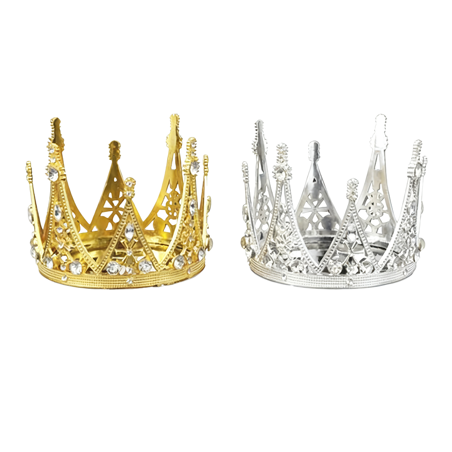 CWN-014 (3.25"W x 2.5"H) Metal Crown/pc - Image 1