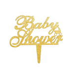 Baby Shower Mirrored Acrylic Cake Toppers/dz - Image 2