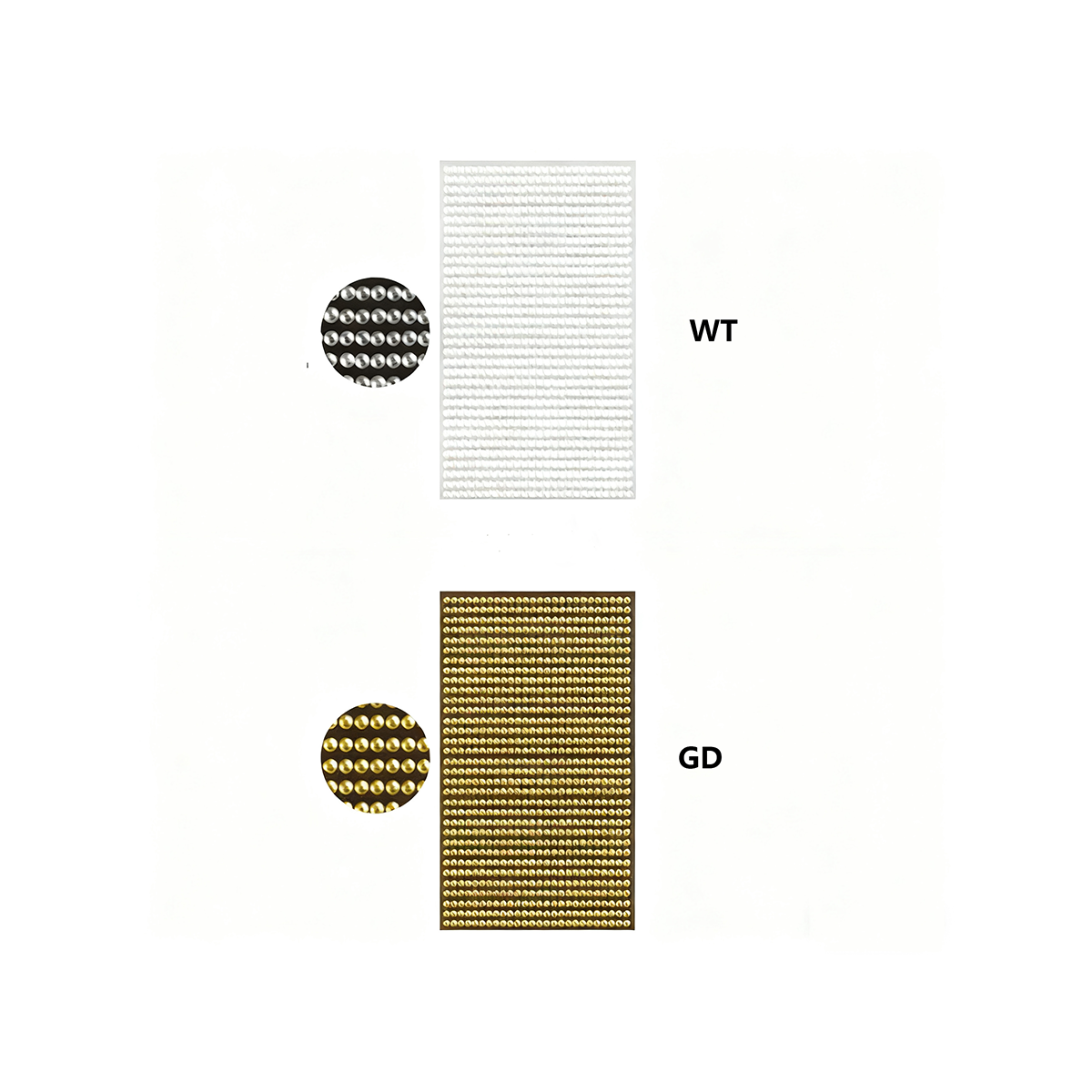 DAS-103 3mm Acrylic Rhinestone Stickers/dz (SL/GD) - Image 1