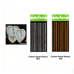 Rhinestone Assortment Stickers/dz (WT/GD)