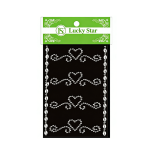 Flourishing Heart Rhinestone Stickers/dz (WT)