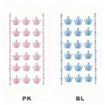 Acrylic Crown Stickers/dz (PK/BL)