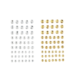 8/10/12mm Round Acrylic Stickers/dz (WT/GD)