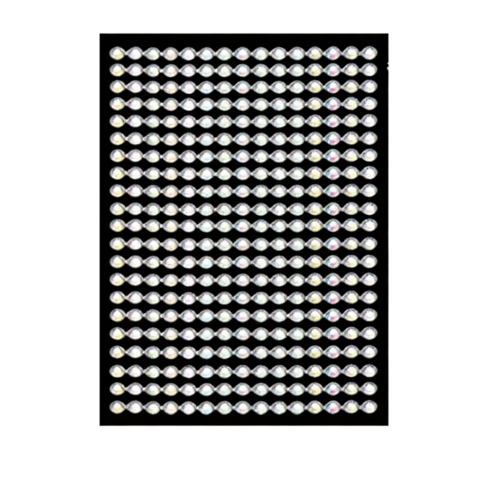 DAS-145 5mm Iridescent Self Adhesive Pearl Stickers/dz (AB/CL) - Image 1