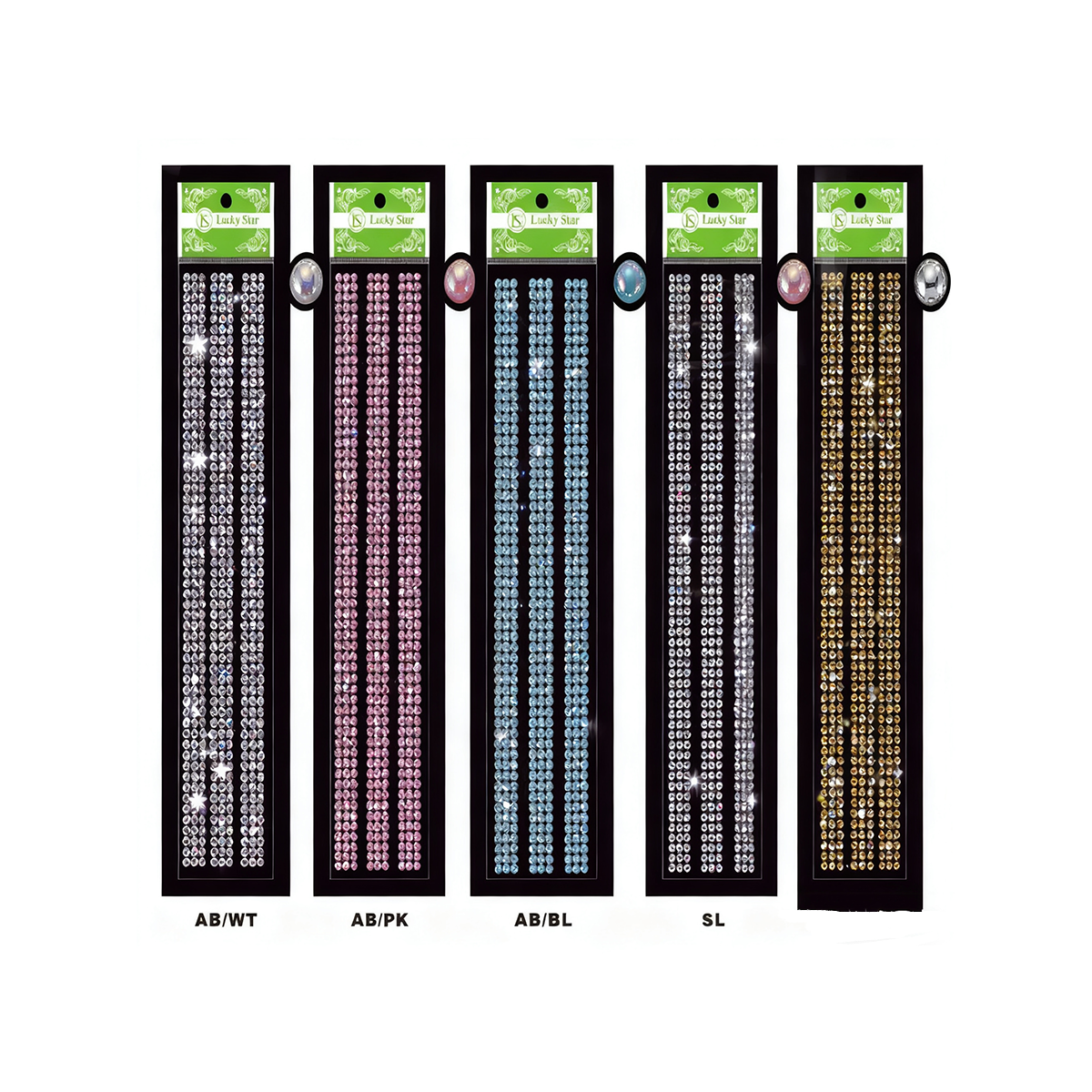 DAS-213 Iridescent Self-Adhesive Pearl Strips/dz - Image 1