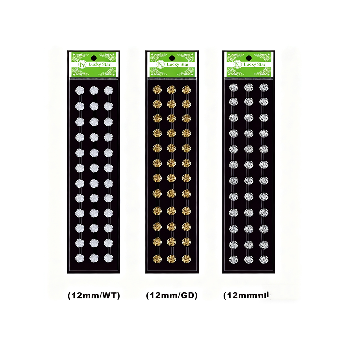 DAS-221 12mm Rhinestone Rose Stickers/dz - Image 1