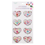 Heart Gemstone Stickers/dz