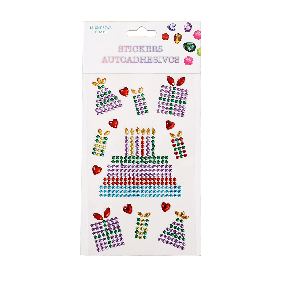 DAS-25420B.png Cake/Gift Gemstone Sticker/dz - Image 1