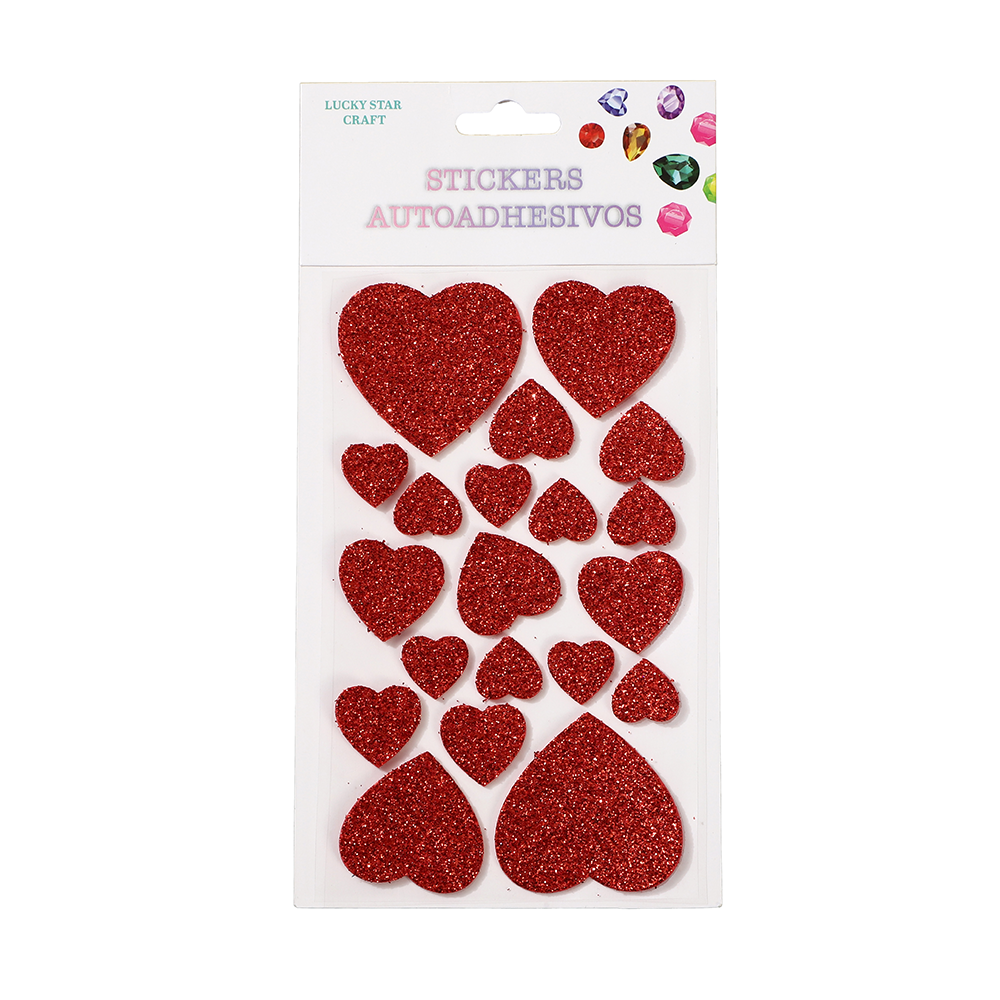 DAS-259 Red Heart Sticker/dz - Image 1