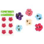 Satin Ribbon Flower w Pearl/dz