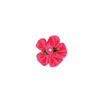 Satin Ribbon Flower w Pearl/dz - Image 4