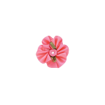 Satin Ribbon Flower w Pearl/dz - Image 6