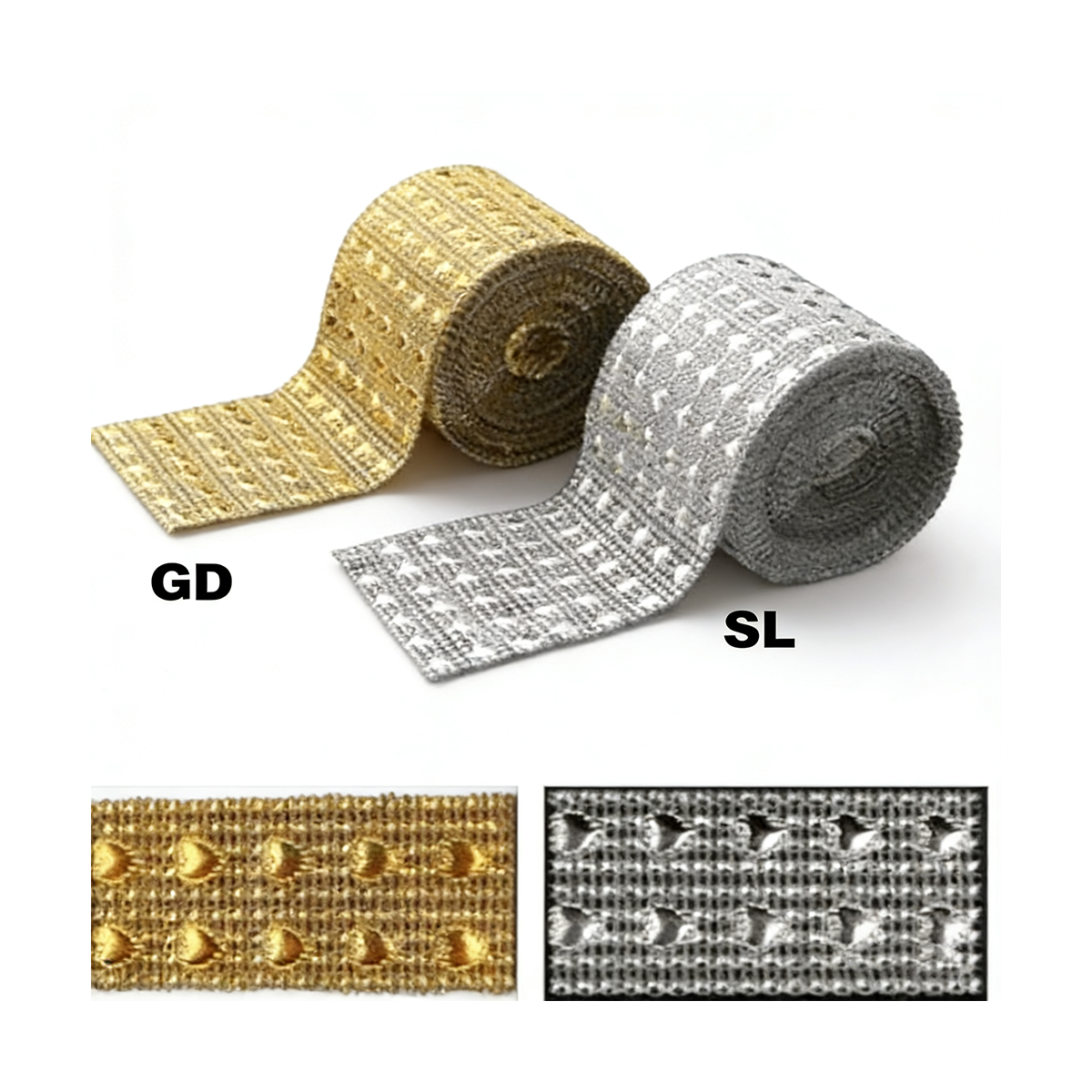 DIAM-17 4.5" Heart & Diamond Roll, 10yds/roll - Image 1