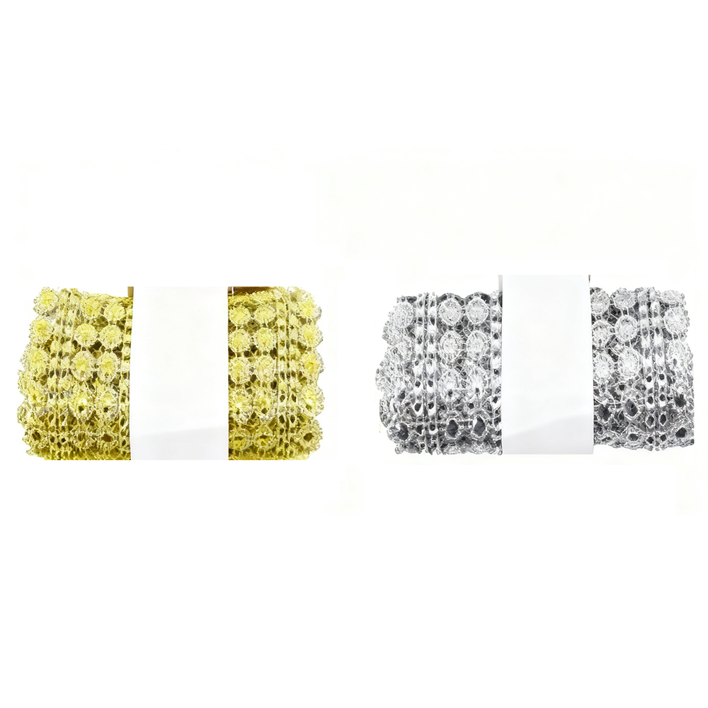 DIAM02 4.5"H x 18"L Flower & Diamond Roll/dz - Image 1