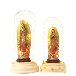 Virgin Guadalupe Light-Up Glass Dome Cover/pc