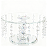 11" x 6" Crystal Beaded Glass Cake Stand/pc  * Sale *