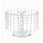 12" x 8 2/3" Crystal Beaded Glass Cake Stand/pc * Sale *