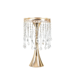 11.75" x 15.75" Crystal Beaded Metal Cake Stand/2pc Box of 2 PCS - Image 2