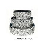 (10", 12", 14") Crystal Beaded Cake Stand, 3 pcs/Set - Image 2
