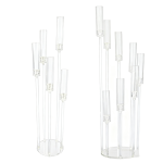 42"H 5-Arms Clear Crystal Cluster Round Candelabra/pc