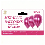 12" Metallic  Balloons,6 pcs/pack (12 packs) - Image 4