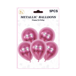 12" Metallic Birthday Balloons,5 pcs/pack (12 packs)