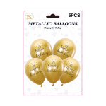 12" Metallic Birthday Balloons,5 pcs/pack (12 packs) - Image 2