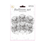 12" Birthday Confetti Balloons, 6 pcs/pack (12 packs) - Image 3