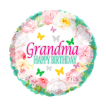 Happy Birthday Grandma 18" Balloon/20pcs