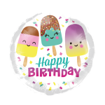 Happy Birthday Ice Cream 18" Balloon/20pcs