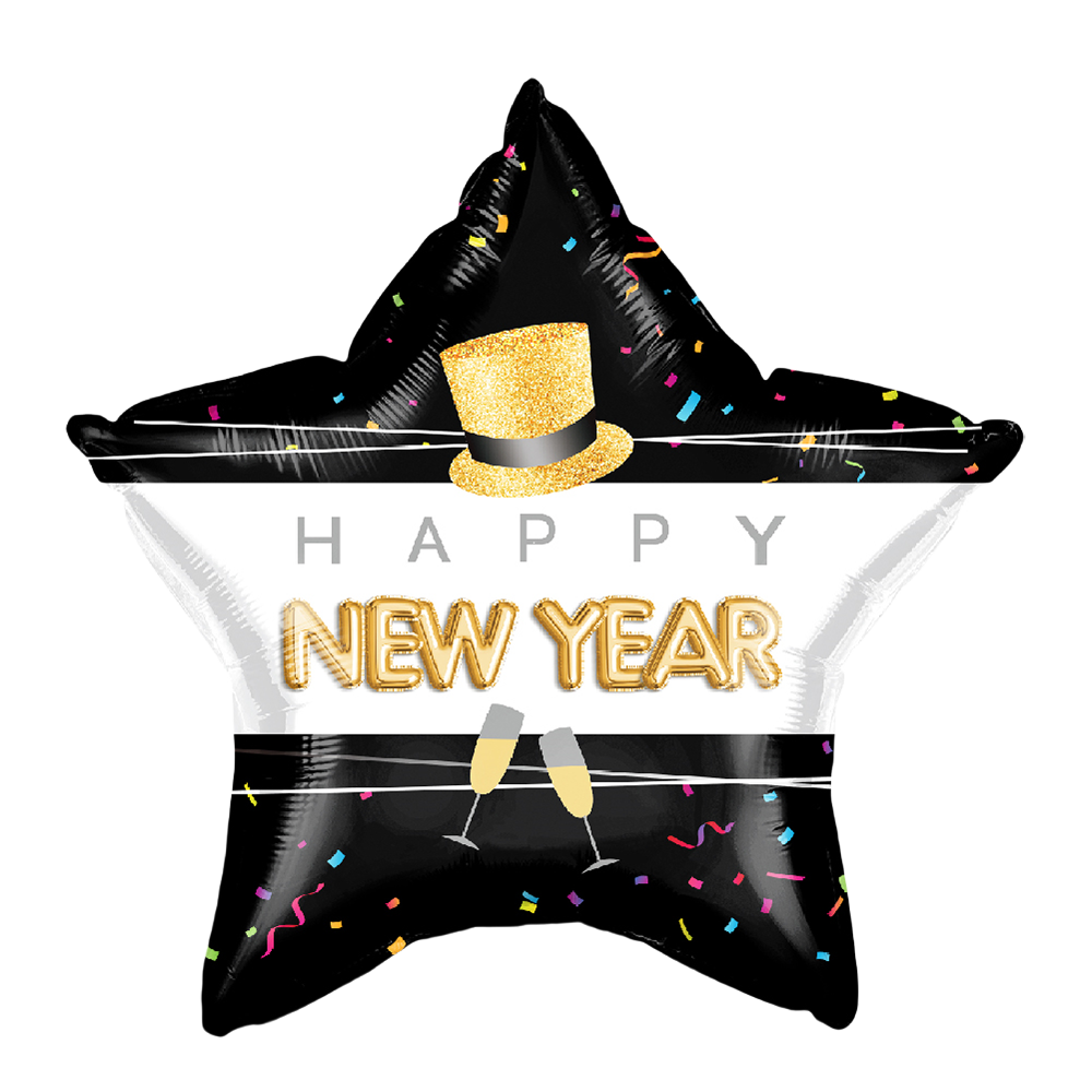 K-3224-18 Happy New Year 18" Balloon/20pcs - Image 1