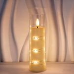 2.25''x6''/7''/8'' LED Candle With String Lights/ds - Image 2